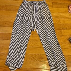 Ettitude Blue and White Striped Pajama Pants